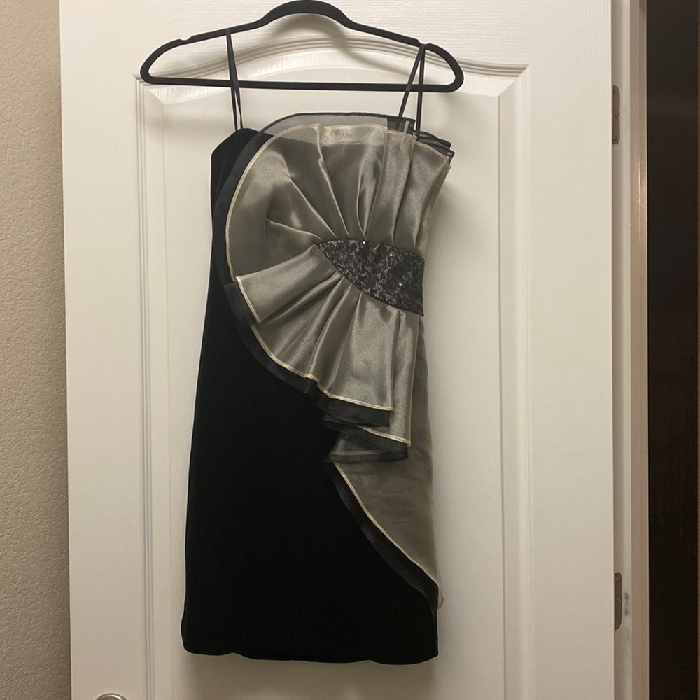 Black velvet dress